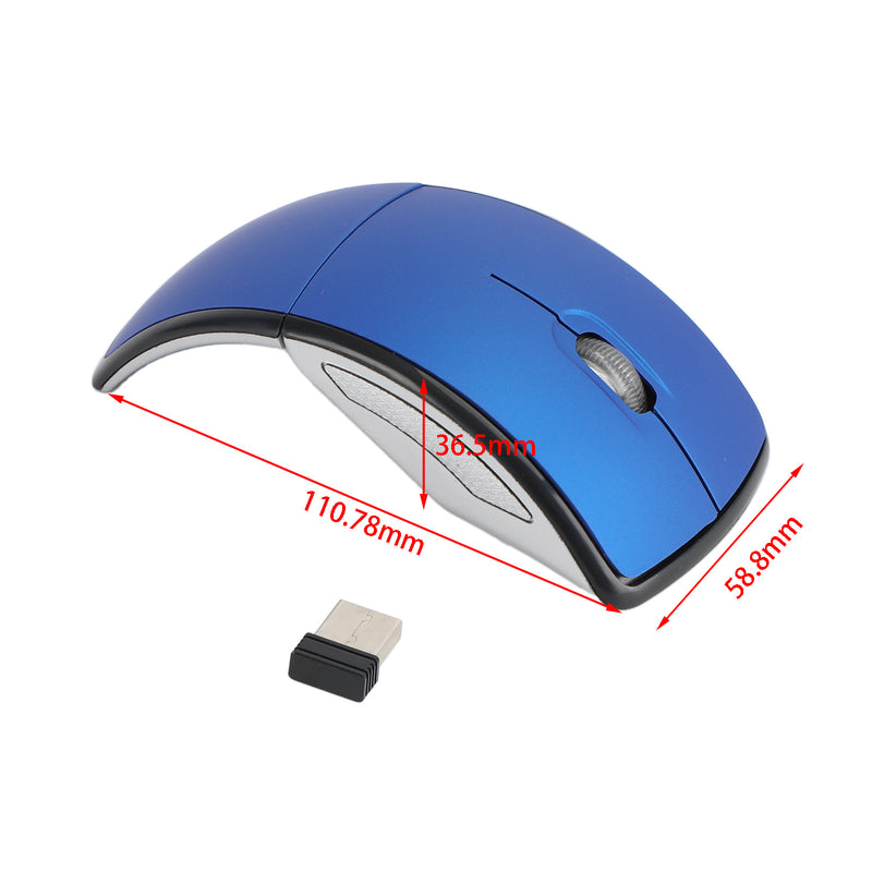 Foldable Arc Touch Wireless Mouse 2.4GHz Optical Touch Receiver PC Laptop
