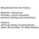 Spear CNC Cut Windshield Trim For 2014-16 Harley Touring FLHT CVO FLHX Generic