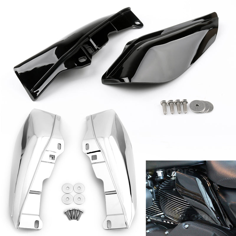 Mid-Frame Air Heat Deflector Trim Accents Shield For Harley Touring Street Glide, 2 Colors