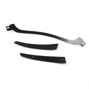 Double Light Gliding Stripes Windshield Trim For Harley Road Glide (2014-2017), Black Generic