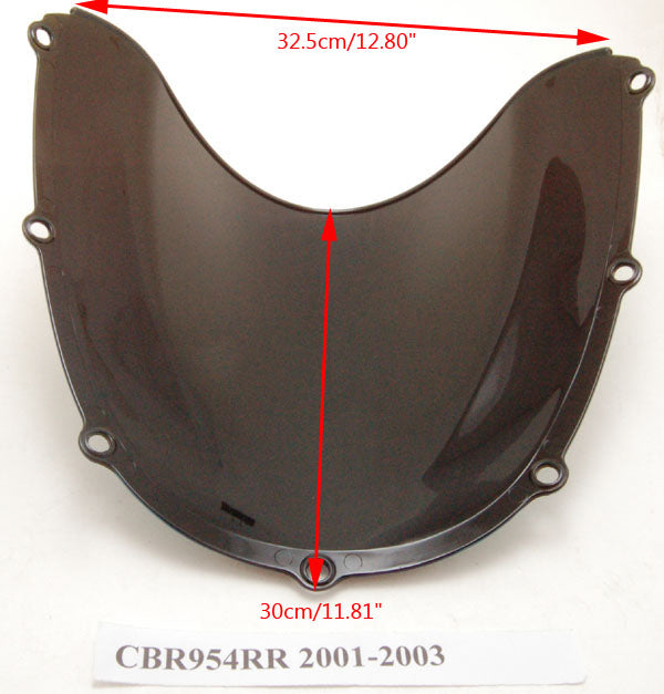 Windshield WindScreen Double Bubble For Honda CBR954RR 2001-2003, 5 Color Generic