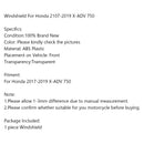 1x ABS Plastic Motorcycle Windshield Windscreen For Honda 2107-2019 X-ADV 750 Generic