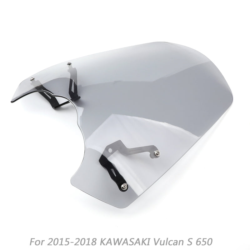 Windscreen Windshield Screen w/Bracket For 2015-2018 Kawasaki Vulcan S EN 650 Generic