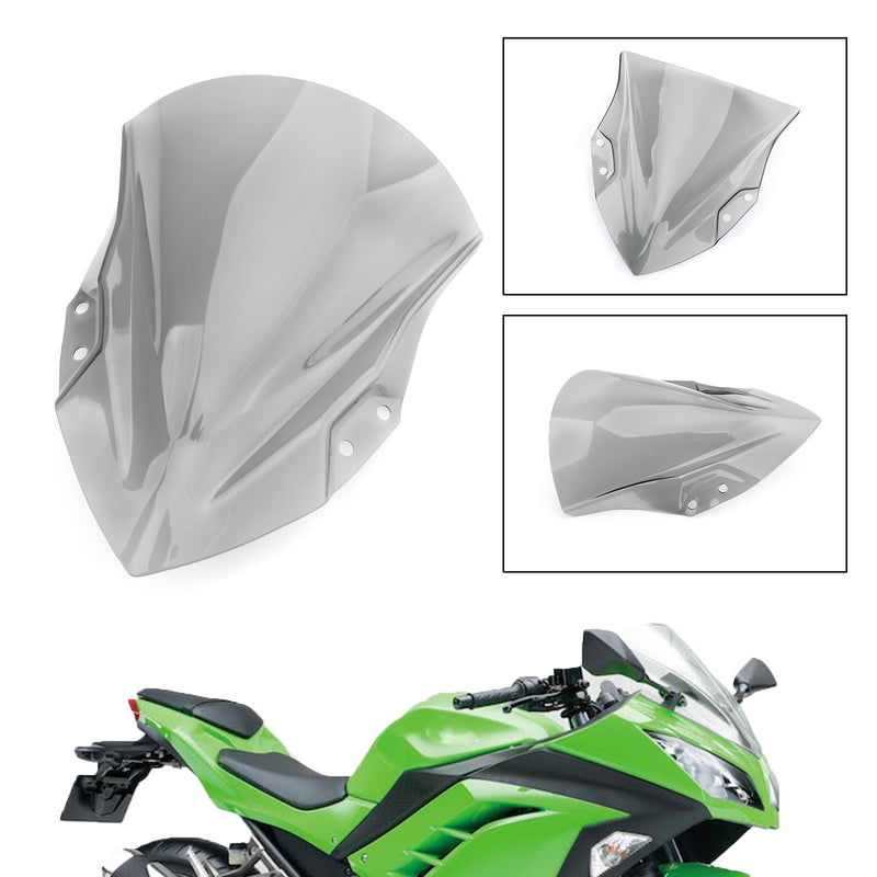 ABS Plastic Motorcycle Windshield Windscreen For Kawasaki 2018-2020 Ninja 400 Generic