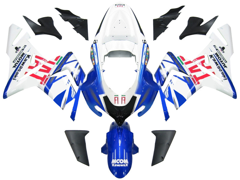 Fairings 2004-2005 Kawasaki ZX 10R Blue White FIAT Racing Generic