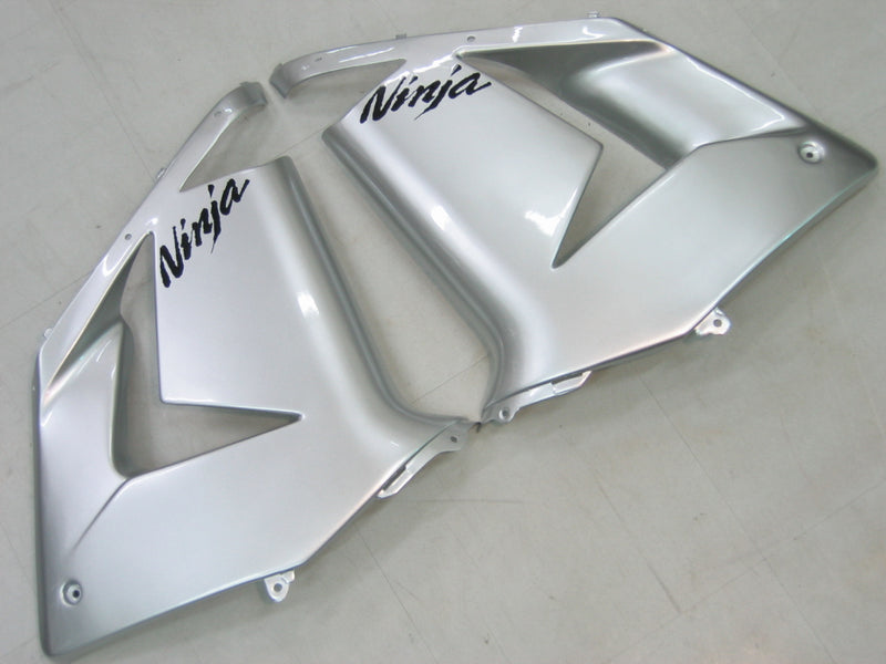 Fairings 2004-2005 Kawasaki ZX 10R Silver Black Ninja Racing Generic