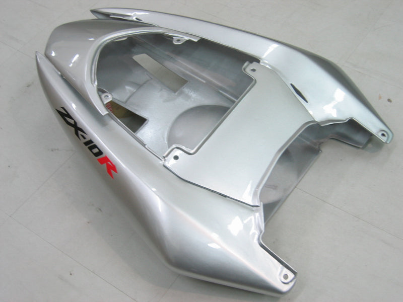 Fairings 2004-2005 Kawasaki ZX 10R Silver Black Ninja Racing Generic