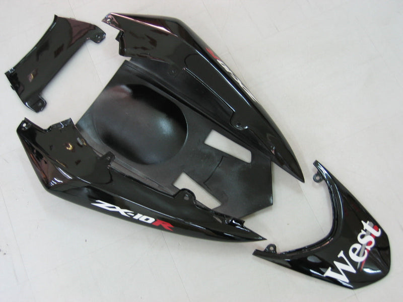 Fairings 2004-2005 Kawasaki ZX 10R Black White West Ninja  Generic