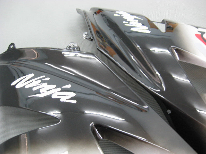 Fairings 2006-2007 Kawasaki ZX 10R Black White West  Generic