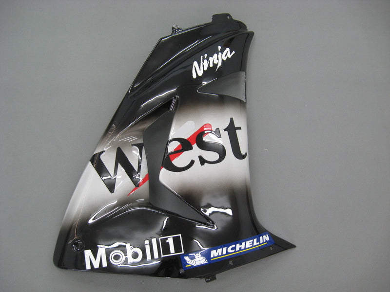 Fairings 2006-2007 Kawasaki ZX 10R Black White West Racing Generic