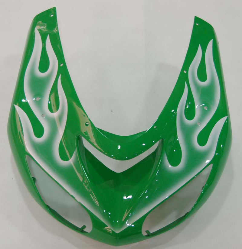 Fairings 2006-2007 Kawasaki ZX 10R Green & White Flame Ninja  Generic