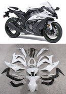 Fairings 2011-2015 Plastics Kawasaki ZX10R Ninja White Black ZX10R Racing Generic