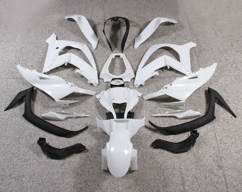 Fairings 2011-2015 Plastics Kawasaki ZX10R Ninja White Black ZX10R  Generic