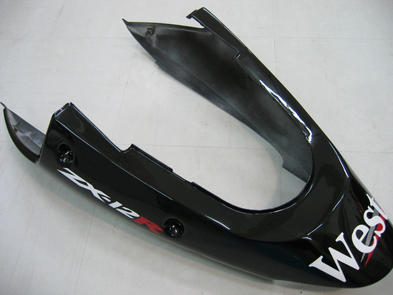 Fairings 2000-2001 Kawasaki ZX12R Black White West  Racing Generic