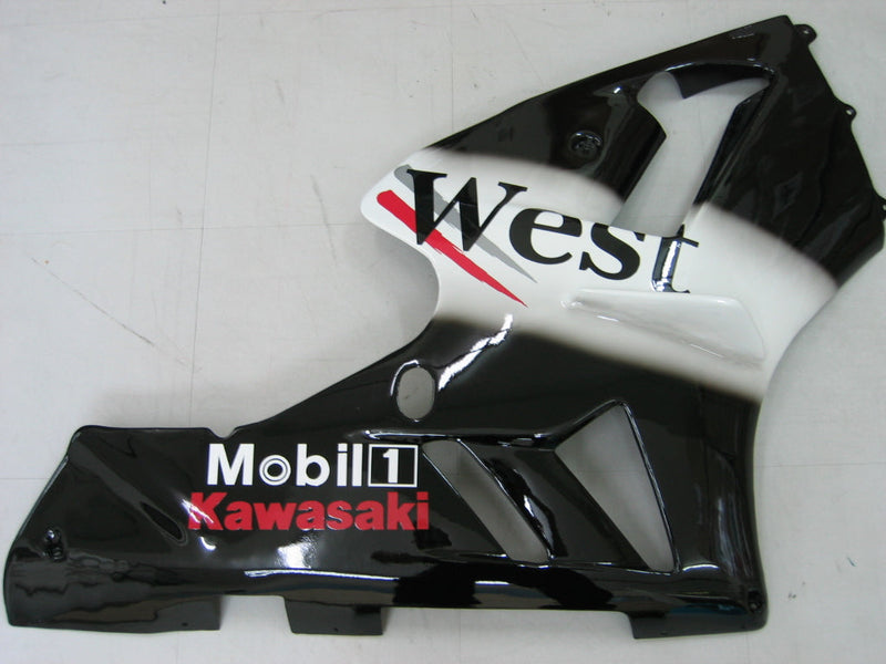 Fairings Kawasaki ZX12R Ninja Black White West  (2002-2005) Generic