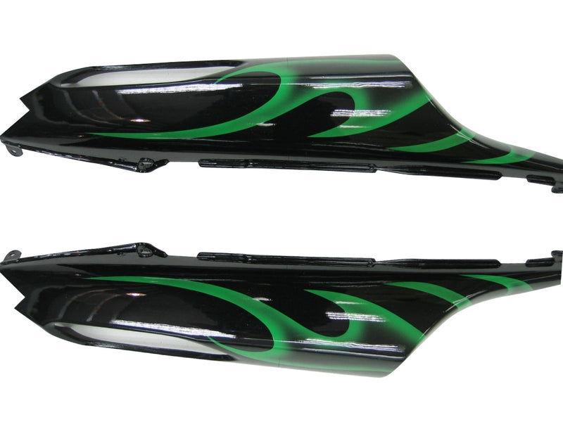 Fairings 2006-2011 Kawasaki ZX14R Black & Green Flame Ninja ZX14R Racing Generic