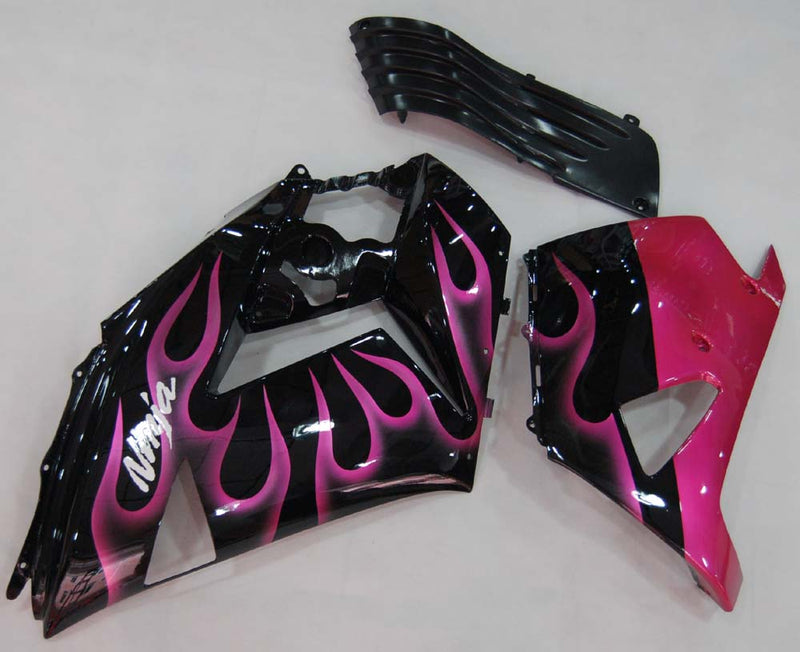 Fairings 2006-2011 Kawasaki ZX14R Black & Purple Flame Ninja  Generic