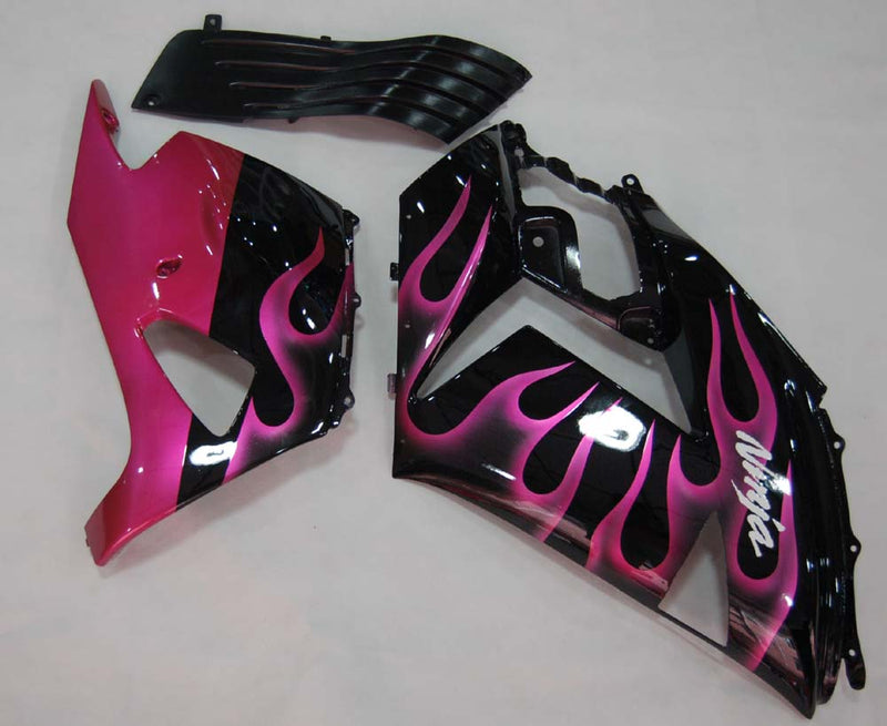 Fairings 2006-2011 Kawasaki ZX14R Black & Purple Flame Ninja  Generic