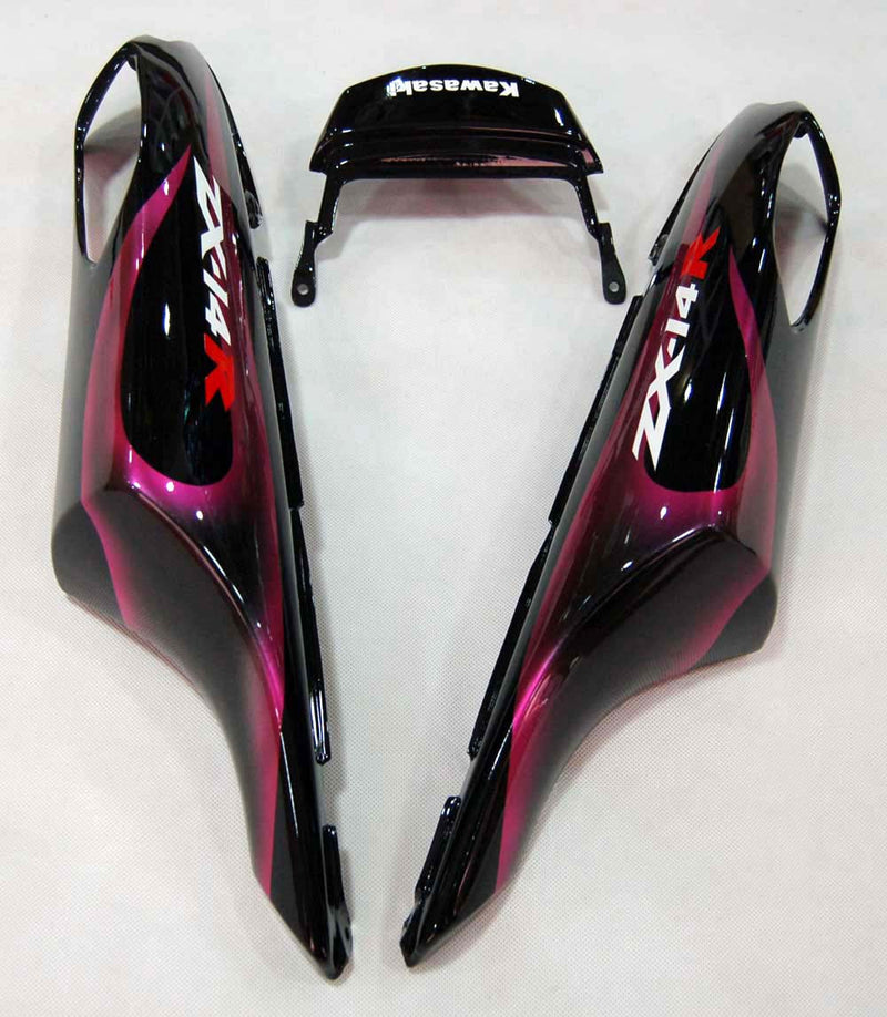 Fairings 2006-2011 Kawasaki ZX14R Black & Purple Flame Ninja  Generic