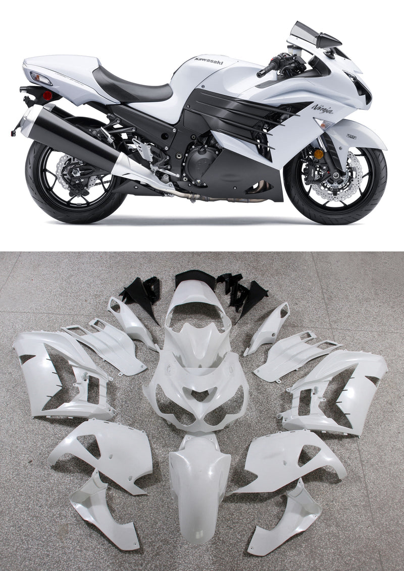 Fairings Plastics 2012-2022 Kawasaki ZX14R Ninja White  Generic