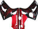 Fairings 2003-2004 Kawasaki ZX6R 636 Black & Red Flame ZX6R Racing Generic