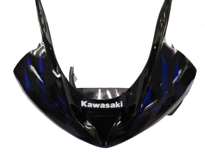 Fairings 2003-2004 Kawasaki ZX6R 636 Black & Blue Flame Ninja Racing Generic