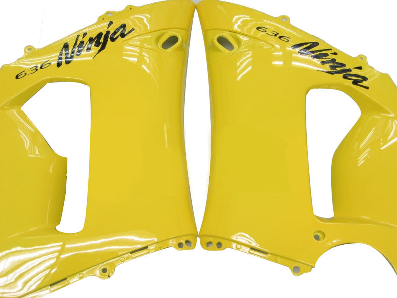 Fairings 2005-2006 Kawasaki ZX6R 636 Yellow Black Ninja  Generic