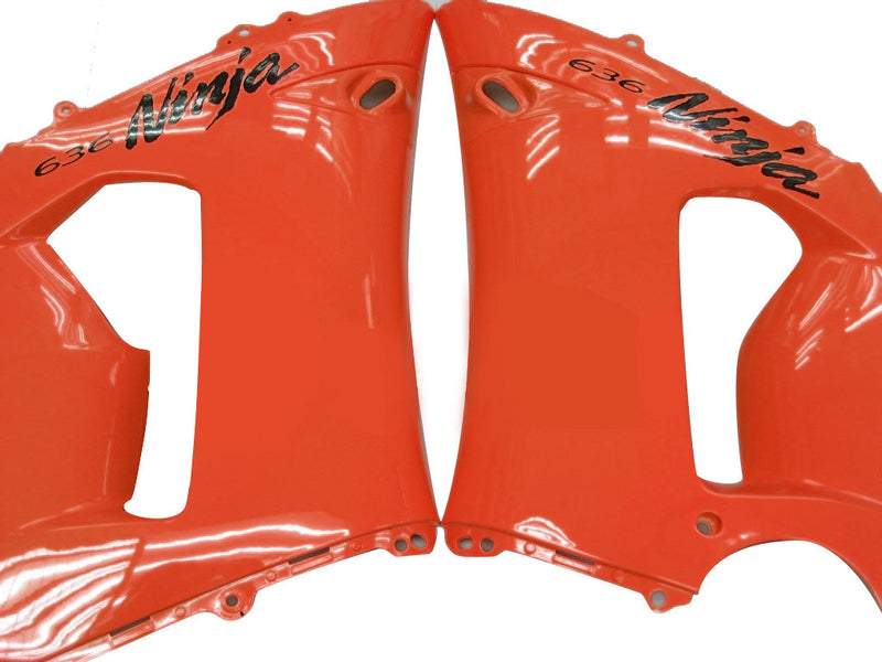 Fairings 2005-2006 Kawasaki ZX6R 636 Orange Black elf Ninja  Generic