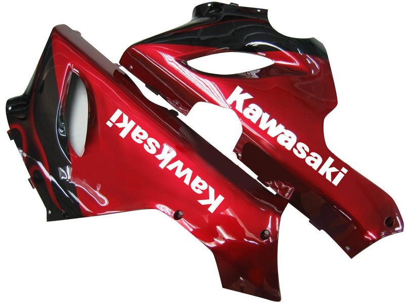 Fairings 2005-2006 Kawasaki ZX6R 636 Black & Red Flame Ninja  Generic