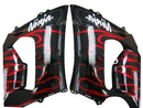 Fairings 2005-2006 Kawasaki ZX6R 636 Black & Red Flame Ninja Racing Generic
