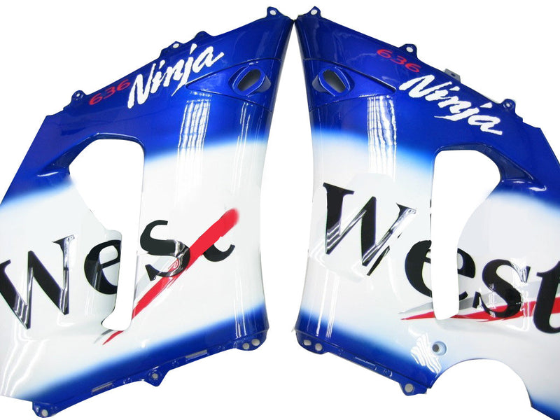 Fairings  2005-2006 Kawasaki ZX6R 636 Blue White West   Generic