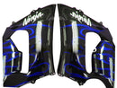 Fairings 2005-2006 Kawasaki ZX6R 636 Black & Blue Flame Ninja Racing Generic