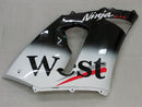 Fairings 2005-2006 Kawasaki ZX6R 636 Black White West ZX6R  Racing Generic