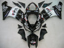 Fairings 2005-2006 Kawasaki ZX6R 636 Black White West ZX6R  Racing Generic