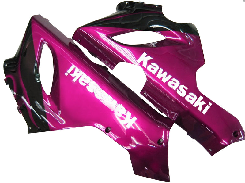 Fairings 2005-2006 Kawasaki ZX6R 636 Black & Purple Flame Ninja Racing Generic