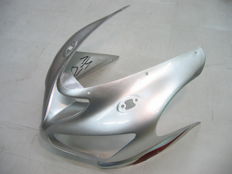 Fairings 2005-2006 Kawasaki ZX6R 636 Silver & Red Flame Ninja  Racing Generic