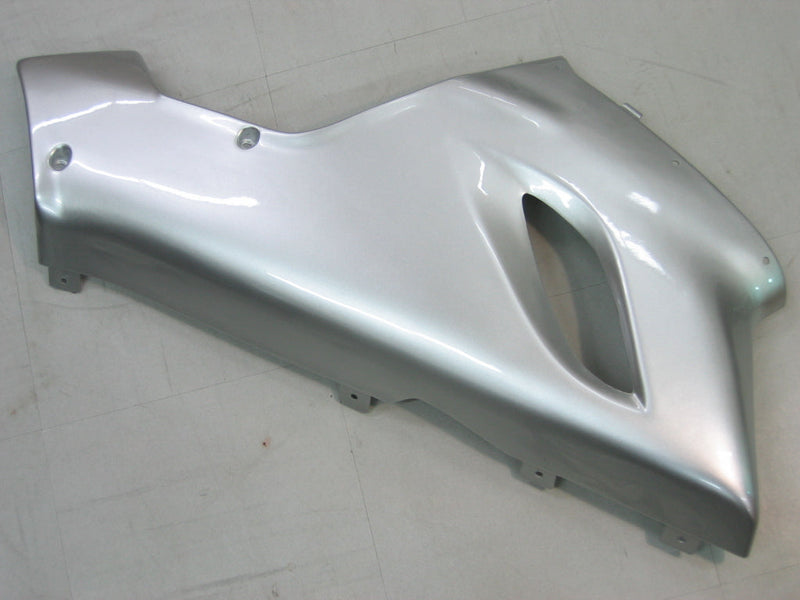 Fairings 2005-2006 Kawasaki ZX6R 636 Silver & Red Flame Ninja   Generic