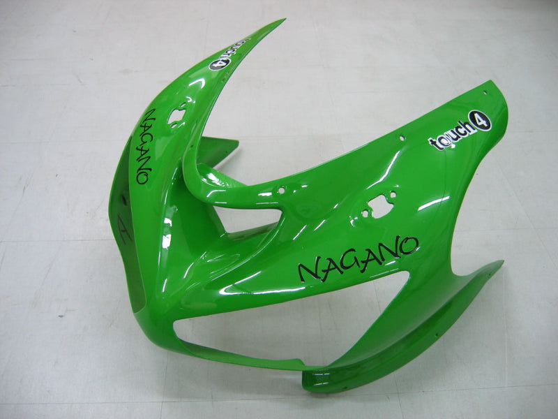 Fairings 2005-2006 Kawasaki ZX6R 636 Green Black No.14 ZX6R   Generic