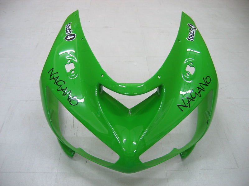 Fairings 2005-2006 Kawasaki ZX6R 636 Green Black No.14 ZX6R   Generic