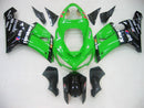 Fairings 2005-2006 Kawasaki ZX6R 636 Green Black No.14 ZX6R  Racing Generic