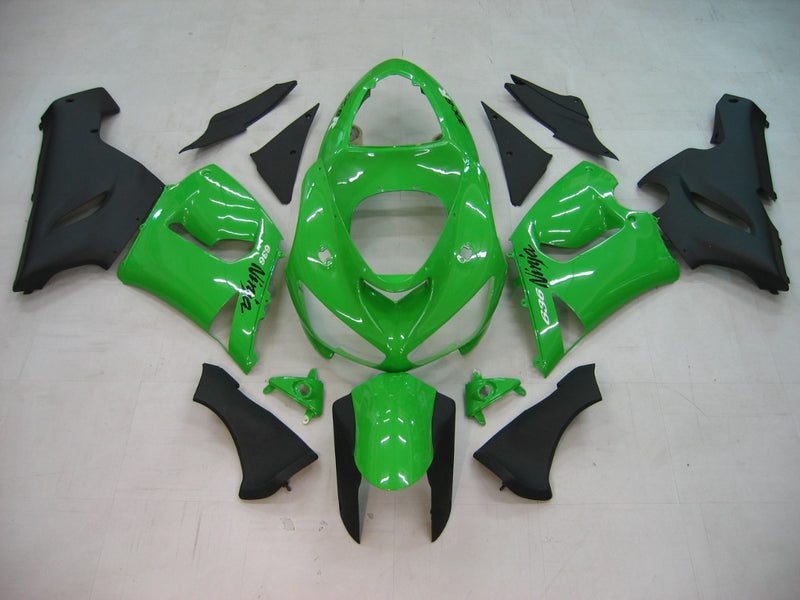 Fairings 2005-2006 Kawasaki ZX6R 636 Green Black Ninja  Racing Generic