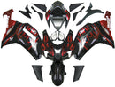 Fairings 2007-2008 Kawasaki ZX6R ZX636 Black & Red Flame Ninja ZX6R  Racing Generic