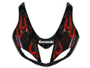 Fairings 2007-2008 Kawasaki ZX6R ZX636 Black & Red Flame Ninja ZX6R  Racing Generic