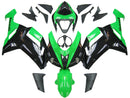 Fairings 2007-2008 Kawasaki ZX6R ZX636 Green Black Ninja ZX6R  Racing Generic