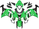 Fairings 2007-2008 Kawasaki ZX6R ZX636 Green Black Silver  Ninja ZX6R  Generic