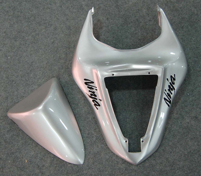 Fairings 2007-2008 Kawasaki ZX6R ZX636 Silver Ninja Racing Generic