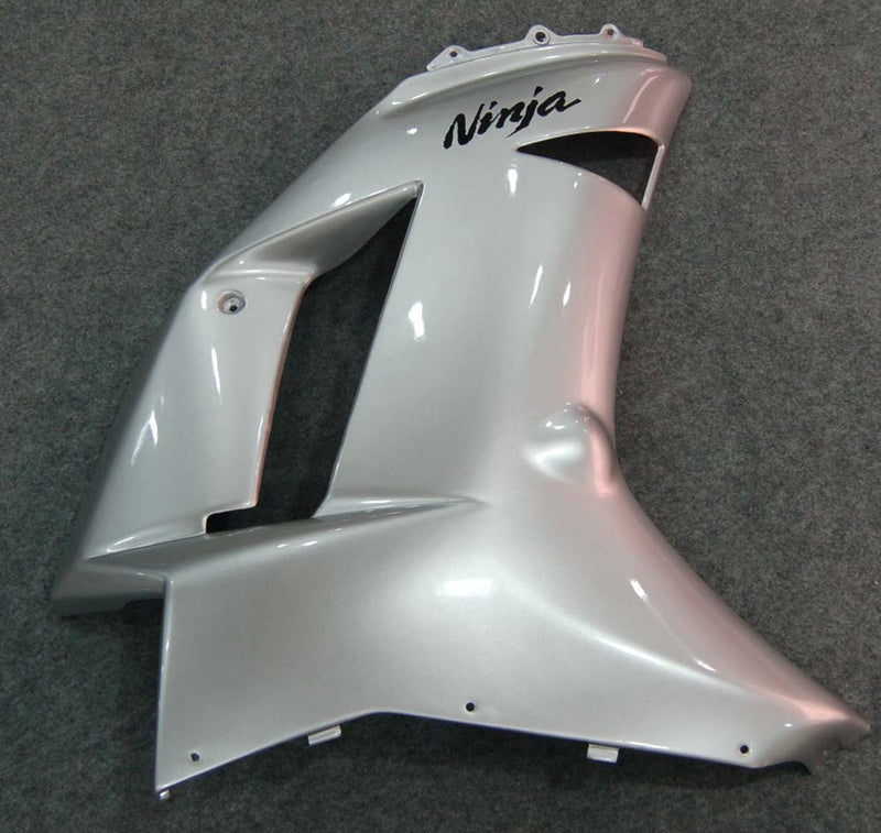 Fairings 2007-2008 Kawasaki ZX6R ZX636 Silver Ninja Racing Generic