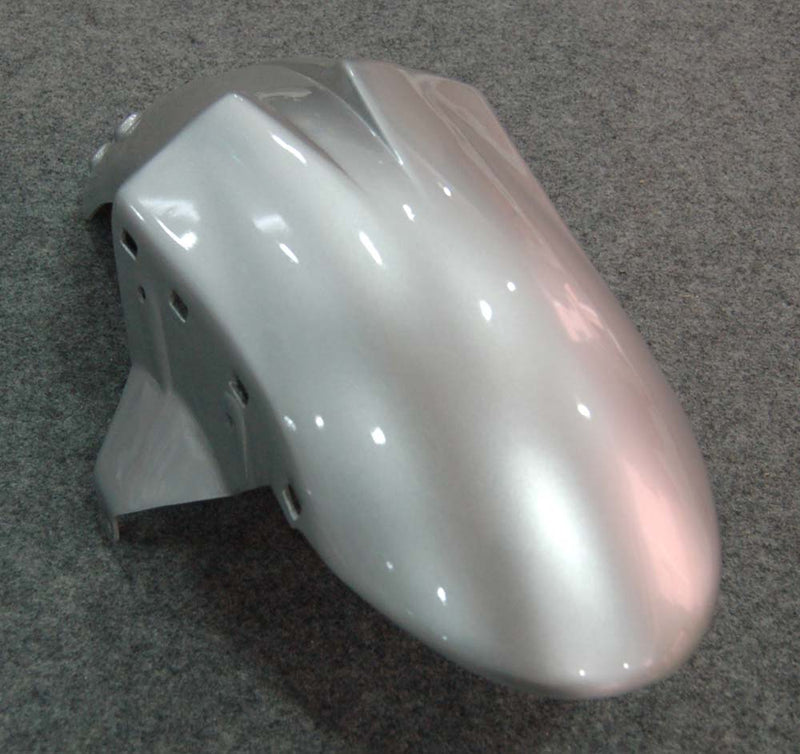 Fairings 2007-2008 Kawasaki ZX6R ZX636 Silver & Red Flame ZX6R Racing Generic