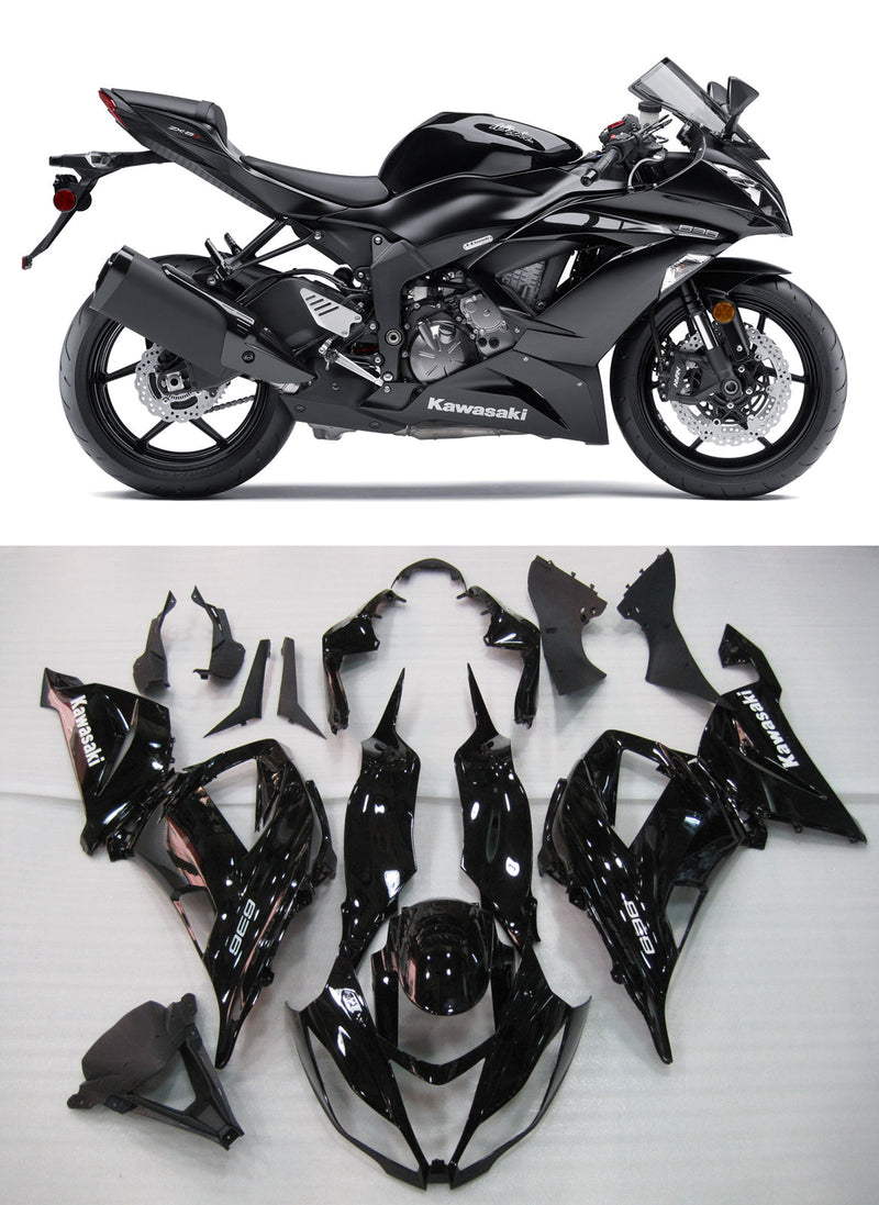 Fairings 2013-2018 Plastics Kawasaki ZX6R 636 Black Ninja  Generic