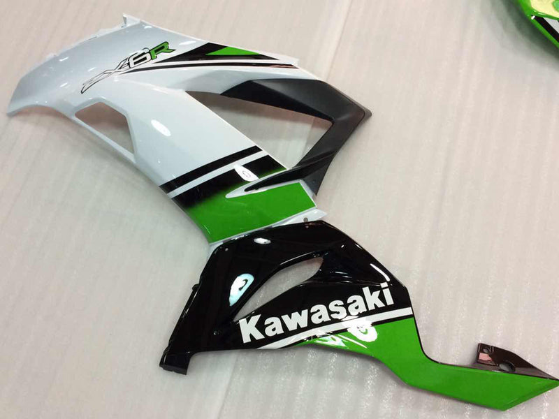 Fairings 2013-2018 Plastics Kawasaki ZX6R 636 Green White Ninja Racing Generic